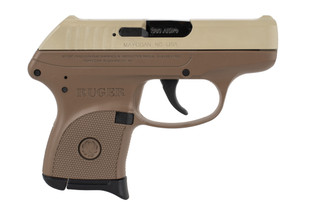 Ruger LCP 380 Sub Compact Pistol features a flat dark earth slide and frame